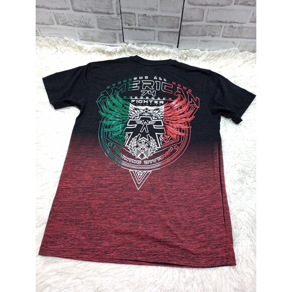 American Fighter Black Pullover Graphic Men's T-shirts - Picture 5 of 10